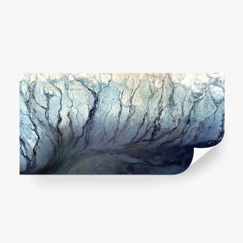 Papier peint paysage glaciaire abstrait aux veines bleues – Wallnifity® Papier peint paysage glaciaire abstrait aux veines bleues – Wallnifity®