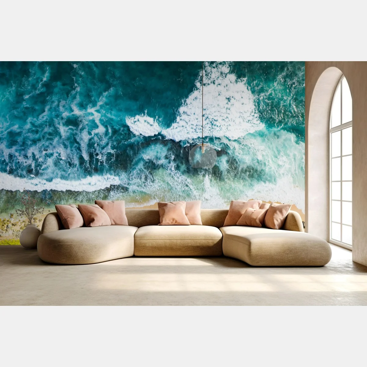 Papier peint vue aérienne de Nyang Nyang, plage sauvage au coucher du soleil – Wallnifity® Papier peint vue aérienne de Nyang Nyang, plage sauvage au coucher du soleil – Wallnifity®
