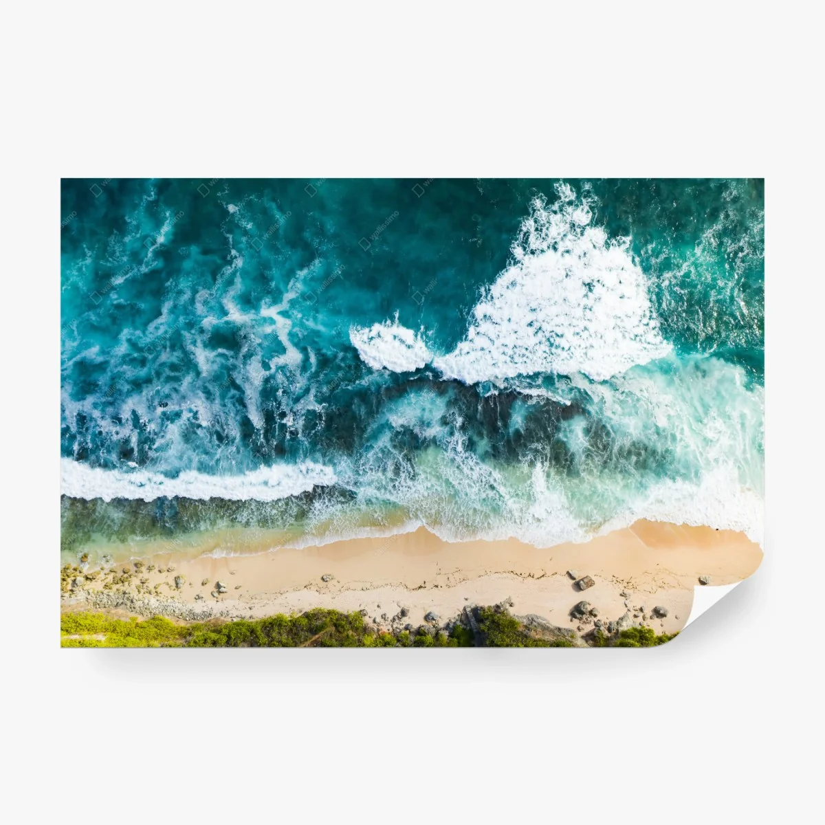 Papier peint vue aérienne de Nyang Nyang, plage sauvage au coucher du soleil – Wallnifity® Papier peint vue aérienne de Nyang Nyang, plage sauvage au coucher du soleil – Wallnifity®
