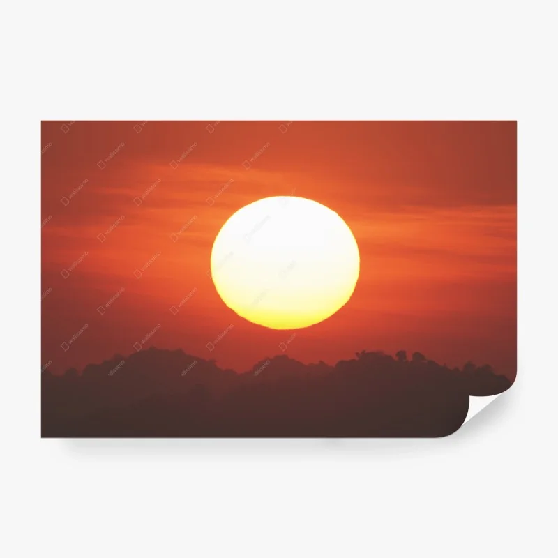Papier peint soleil couchant sur l'horizon embrasé – Wallnifity® Papier peint soleil couchant sur l'horizon embrasé – Wallnifity®
