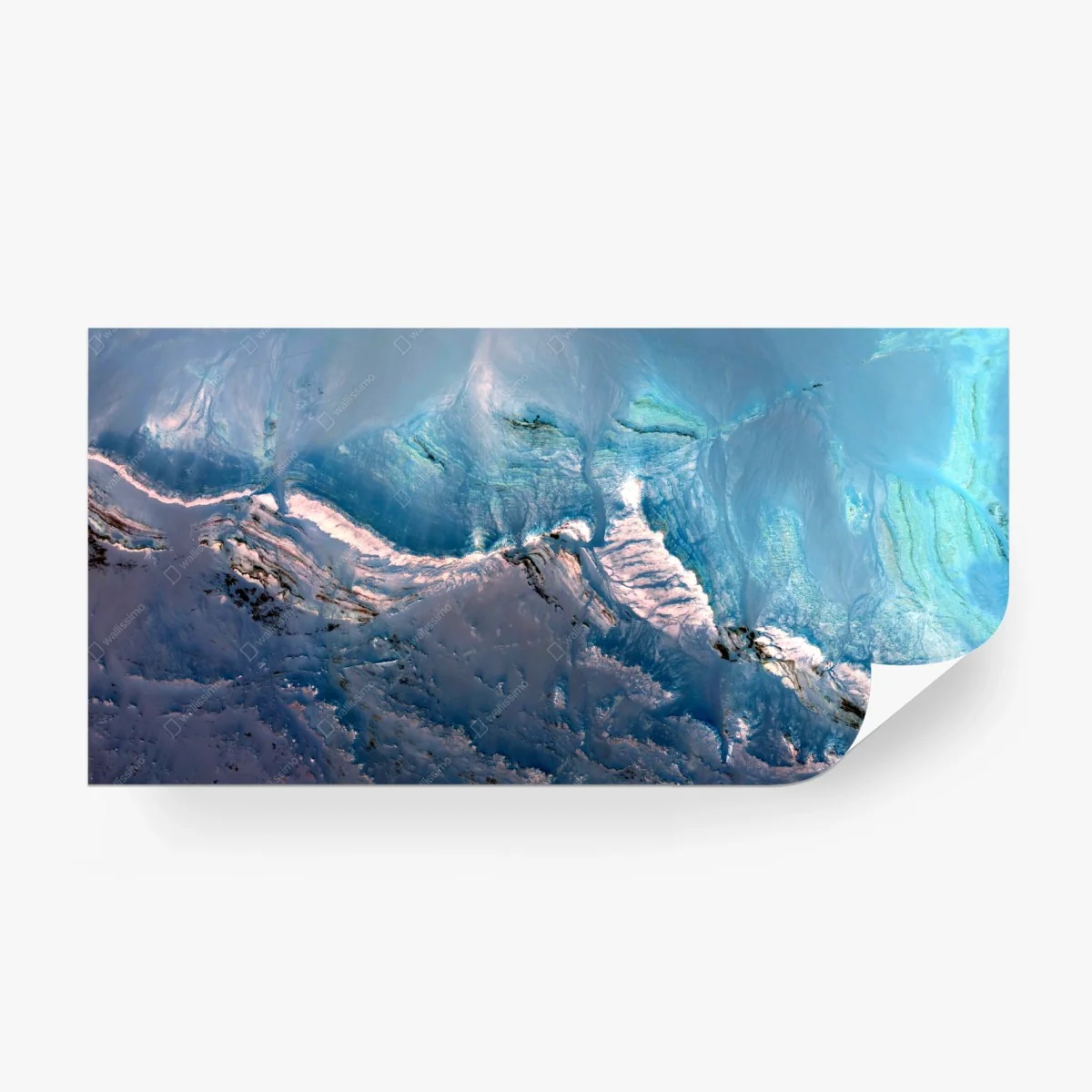 Papier peint paysage glaciaire turquoise et abstrait – Wallnifity® Papier peint paysage glaciaire turquoise et abstrait – Wallnifity®