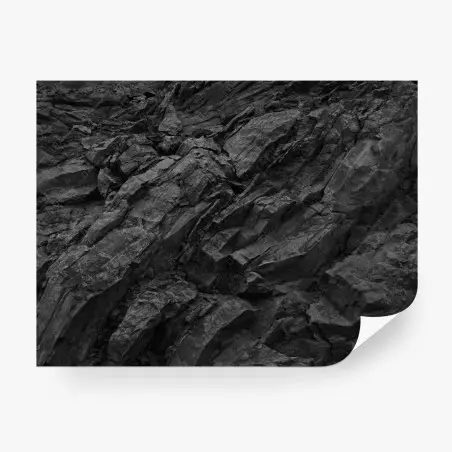 Papier peint texture rocheuse dramatique en noir et blanc – Wallnifity®