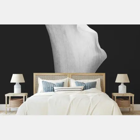 Papier peint élégance d'arum en noir et blanc – Wallnifity®