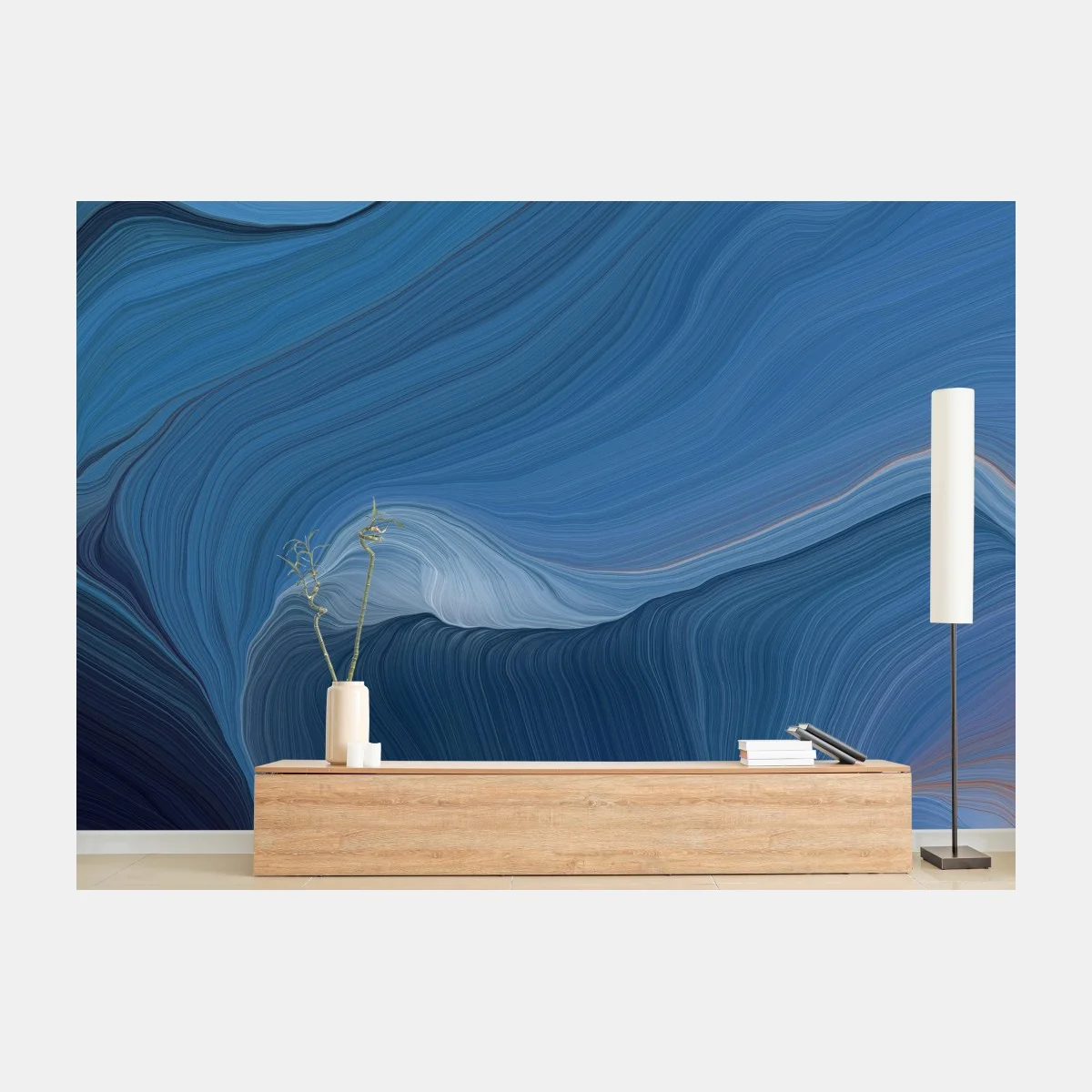 Papier peint danse des strates bleues – Wallnifity® Papier peint danse des strates bleues – Wallnifity®