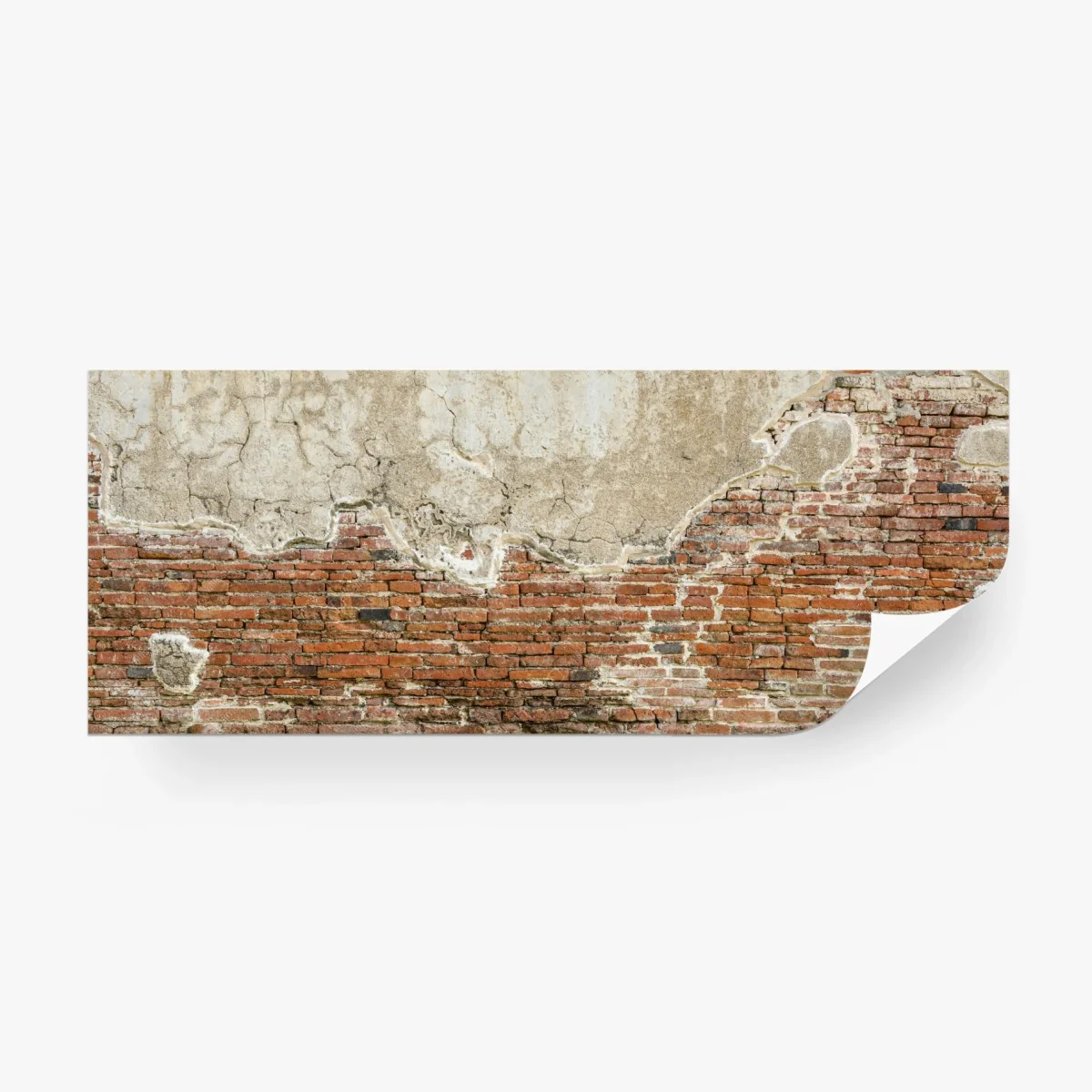 Papier peint mur de briques patiné au plâtre écaillé – Wallnifity® Papier peint mur de briques patiné au plâtre écaillé – Wallnifity®