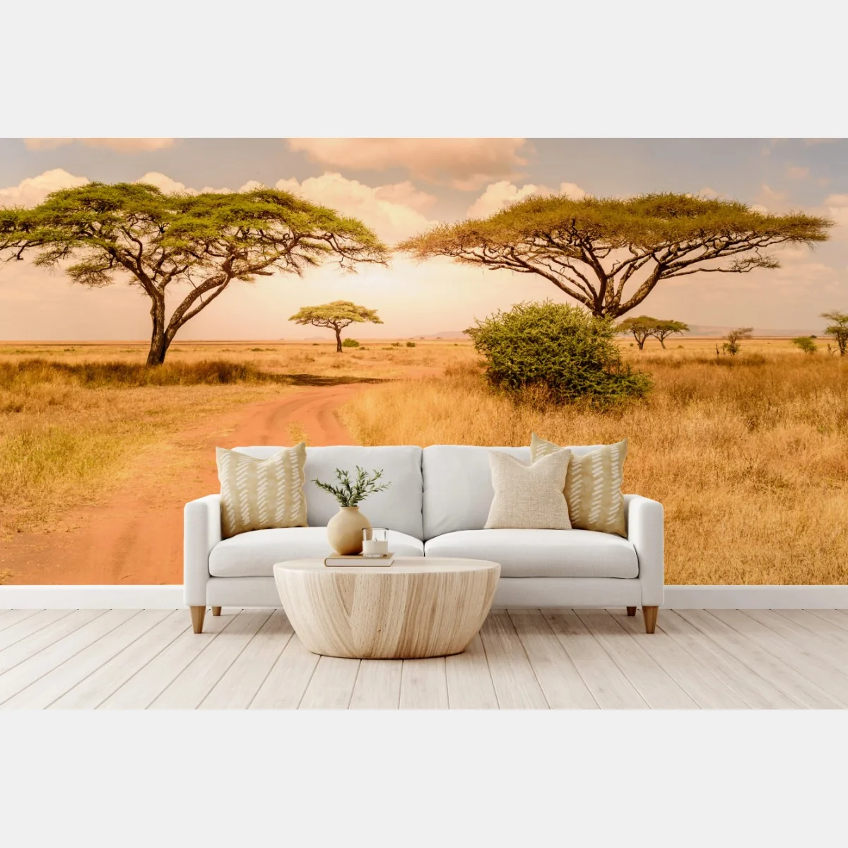 Papier peint route de safari dans la savane du Sérengéti – Wallnifity® Papier peint route de safari dans la savane du Sérengéti – Wallnifity®