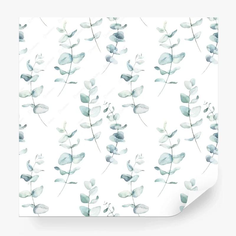 Papier peint douceur d'eucalyptus en aquarelle – Wallnifity®