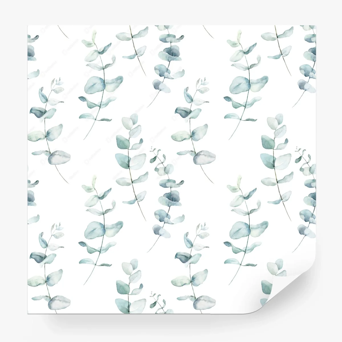 Papier peint douceur d'eucalyptus en aquarelle – Wallnifity®