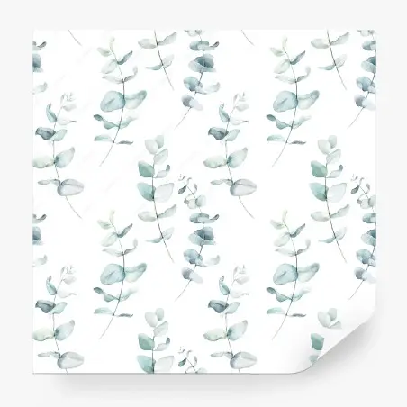 Papier peint douceur d'eucalyptus en aquarelle – Wallnifity®