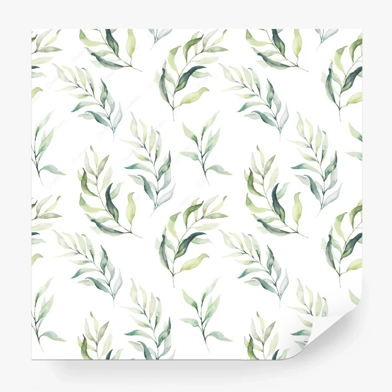 Papier peint feuillage aquarelle en nuances de vert – Wallnifity® Papier peint feuillage aquarelle en nuances de vert – Wallnifity®