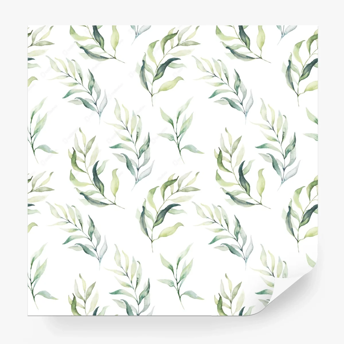 Papier peint feuillage aquarelle en nuances de vert – Wallnifity® Papier peint feuillage aquarelle en nuances de vert – Wallnifity®
