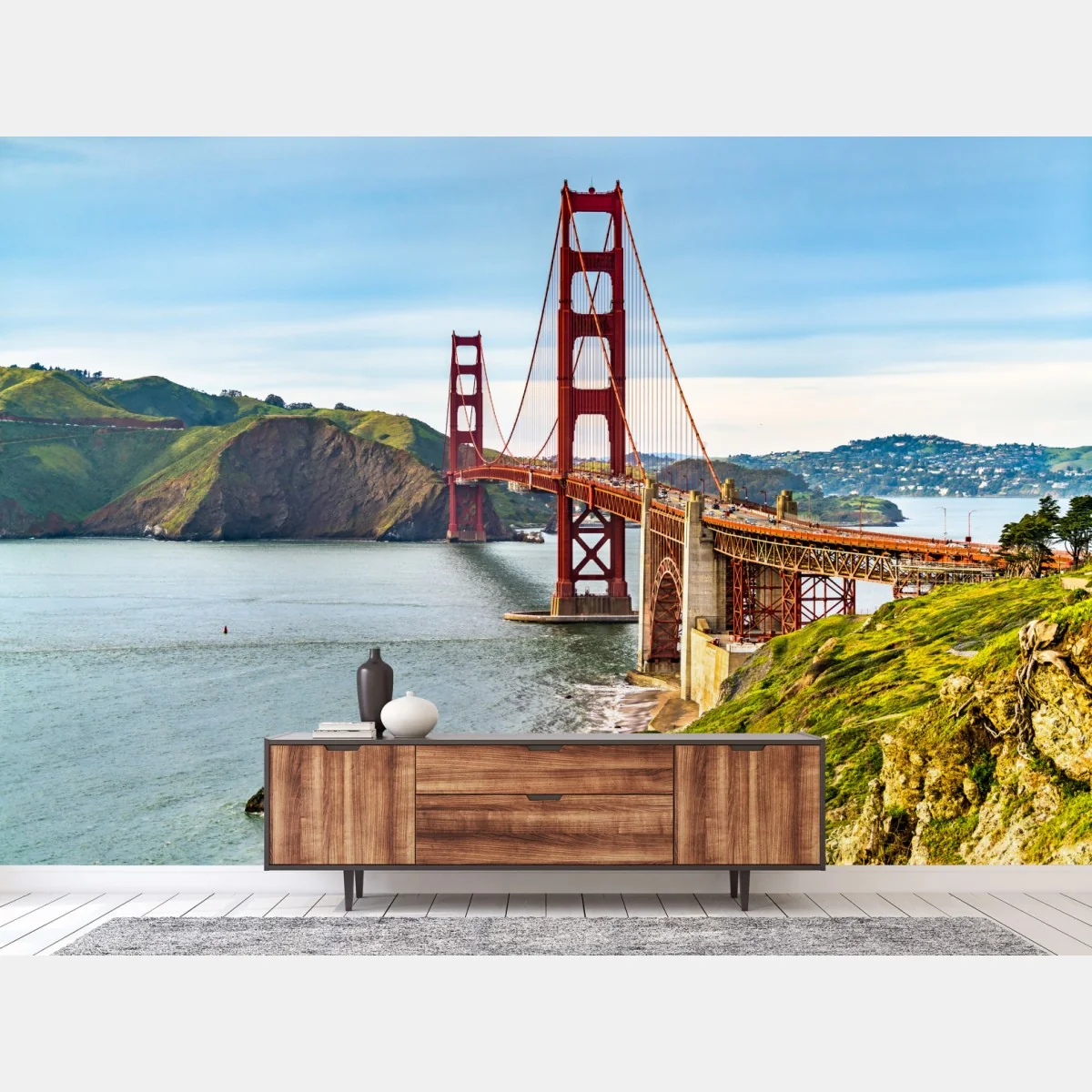 Papier peint vue panoramique du pont Golden Gate à San Francisco – Wallnifity® Papier peint vue panoramique du pont Golden Gate à San Francisco – Wallnifity®