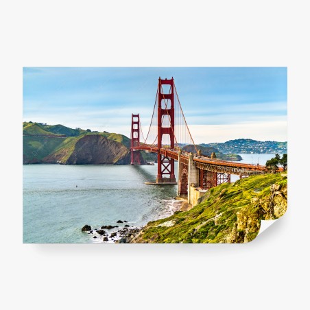 Papier peint vue panoramique du pont Golden Gate à San Francisco – Wallnifity®