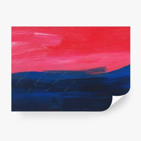 Papier peint horizon abstrait rose et bleu – Wallnifity®