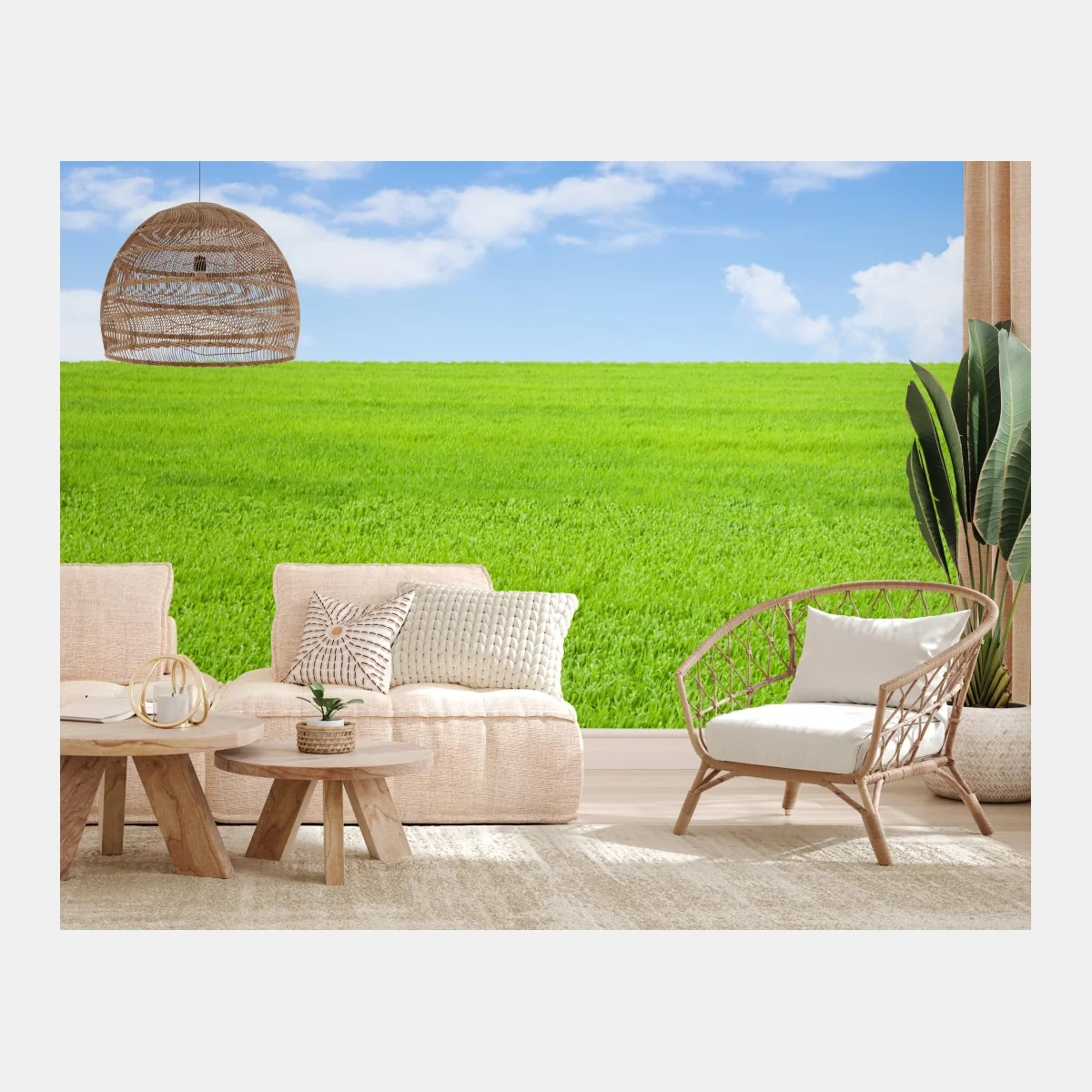 Papier peint prairie verdoyante sous ciel bleu – Wallnifity® Papier peint prairie verdoyante sous ciel bleu – Wallnifity®