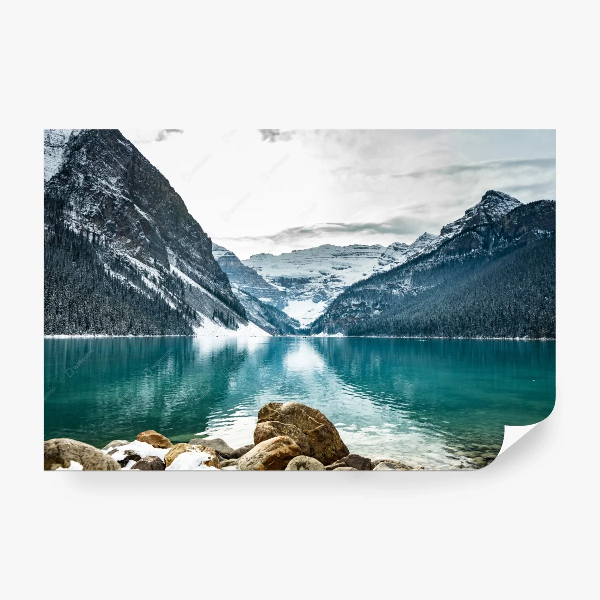 Papier peint paysage serein du lac alpin – Wallnifity®