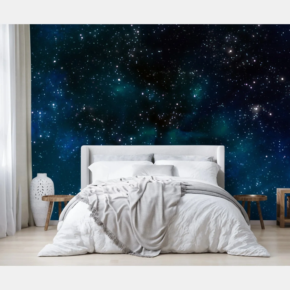 Papier peint ciel étoilé avec nébuleuses bleues – Wallnifity® Papier peint ciel étoilé avec nébuleuses bleues – Wallnifity®