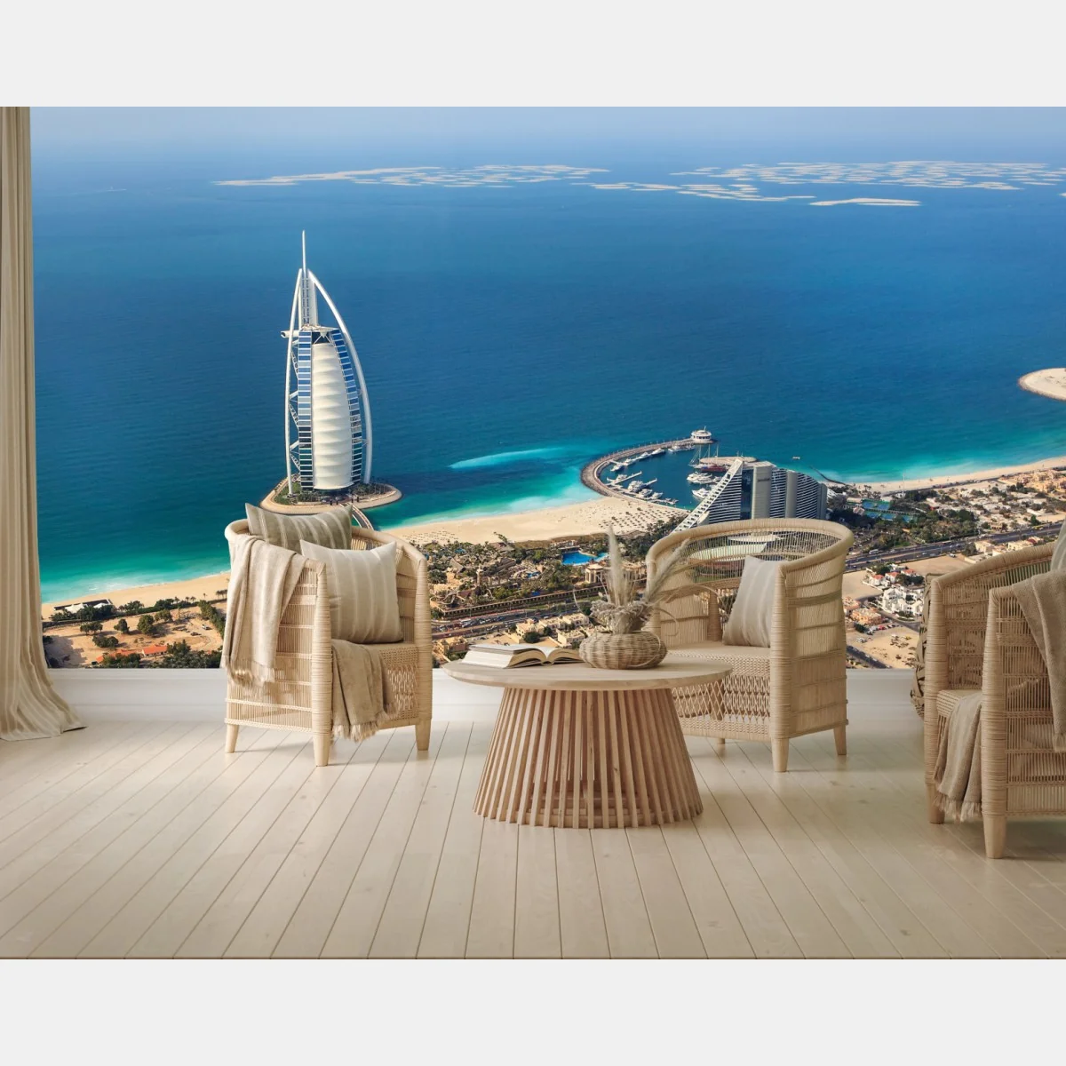 Papier peint vue aérienne du Burj Al Arab sur la côte de Dubaï – Wallnifity® Papier peint vue aérienne du Burj Al Arab sur la côte de Dubaï – Wallnifity®