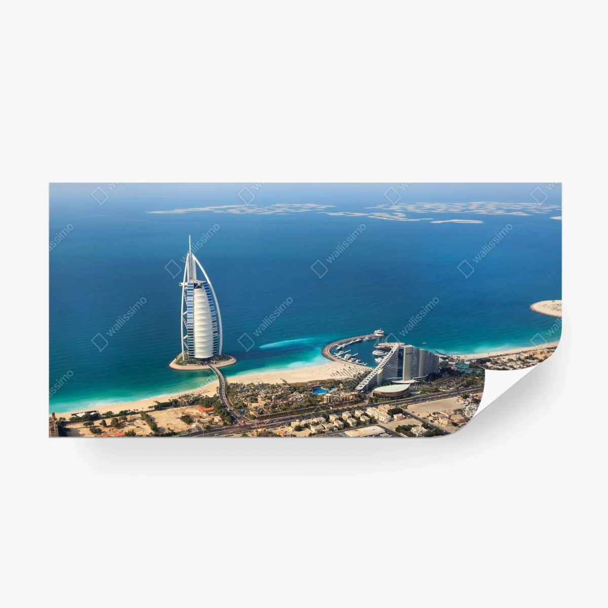 Papier peint vue aérienne du Burj Al Arab sur la côte de Dubaï – Wallnifity® Papier peint vue aérienne du Burj Al Arab sur la côte de Dubaï – Wallnifity®