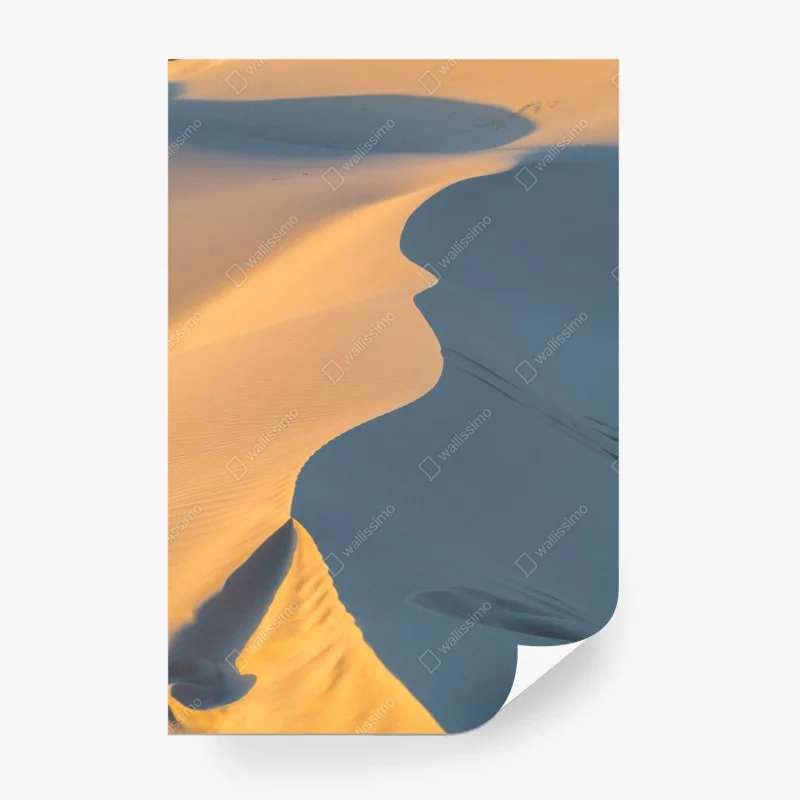 Papier peint dunes dorées et ombres bleutées – Wallnifity® Papier peint dunes dorées et ombres bleutées – Wallnifity®