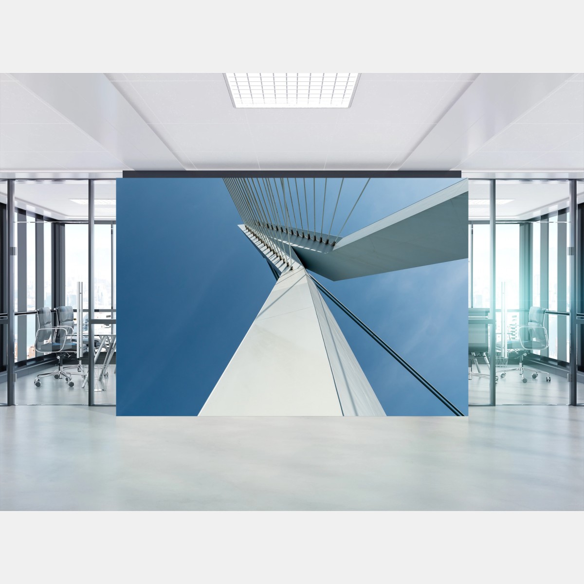 Papier peint perspective architecturale d'un pont à haubans – Wallnifity®