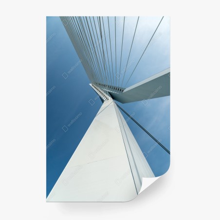 Papier peint perspective architecturale d'un pont à haubans – Wallnifity®