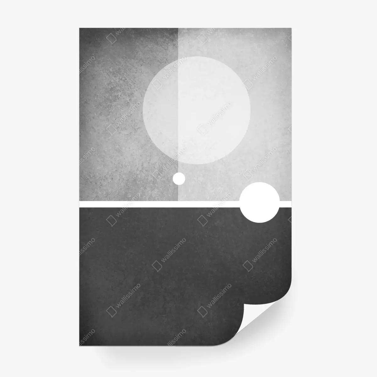 Papier peint cercle minimal sur fond texturé – Wallnifity®