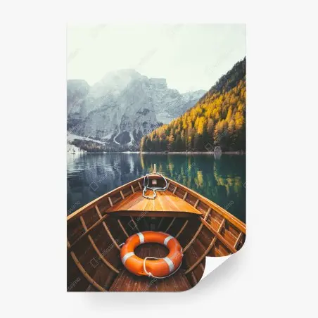 Papier peint matin doré au Lago di Braies – Wallnifity®