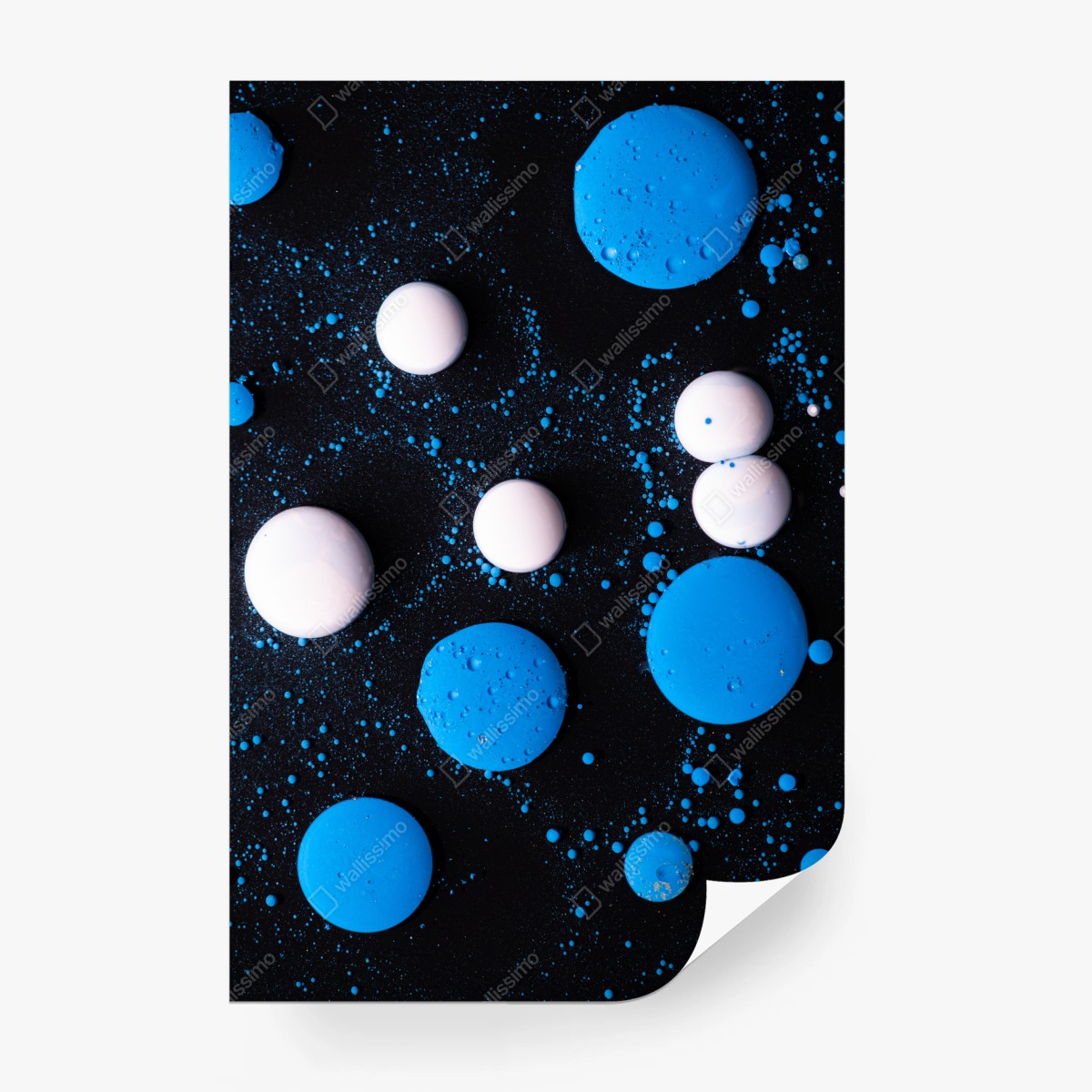 Papier peint galaxie de bulles bleues – Wallnifity®