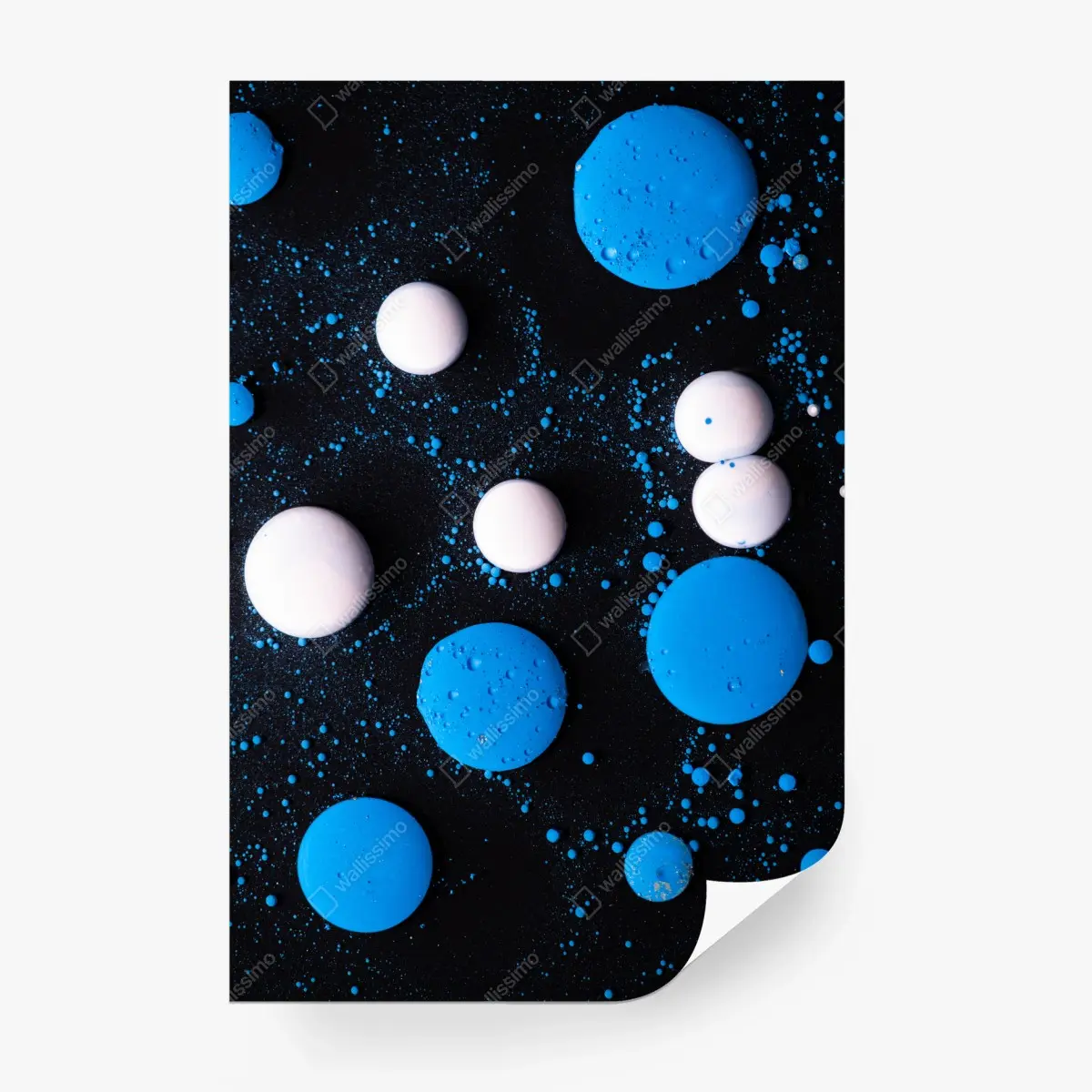 Papier peint galaxie de bulles bleues – Wallnifity®