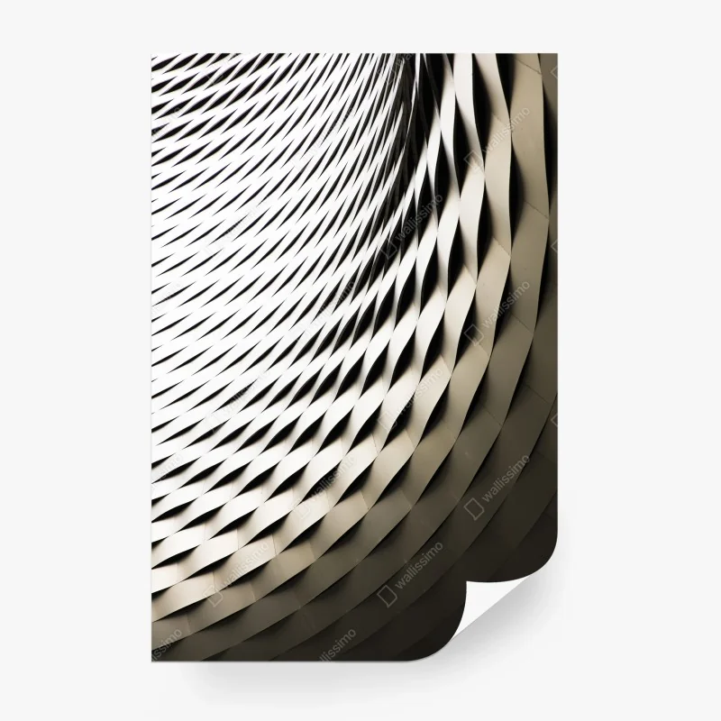 Papier peint motif architectural ondulé et monochrome – Wallnifity®