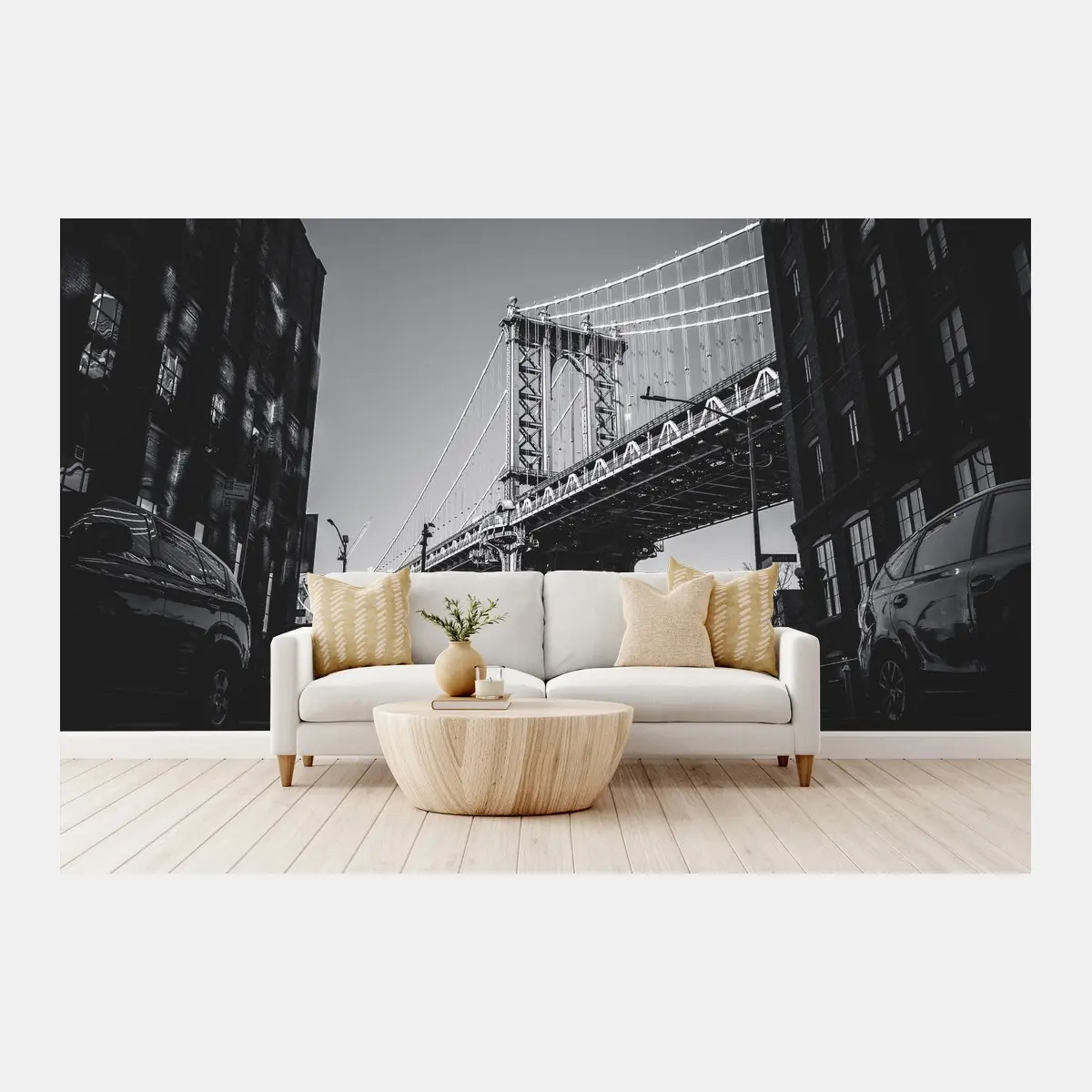 Papier peint vue urbaine du pont Manhattan depuis Dumbo – Wallnifity®