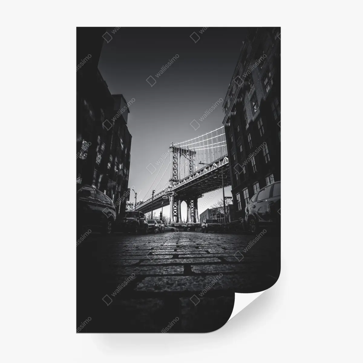 Papier peint vue urbaine du pont Manhattan depuis Dumbo – Wallnifity®