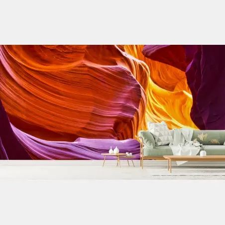 Papier peint murmures de lumière dans un canyon sculpté – Wallnifity®