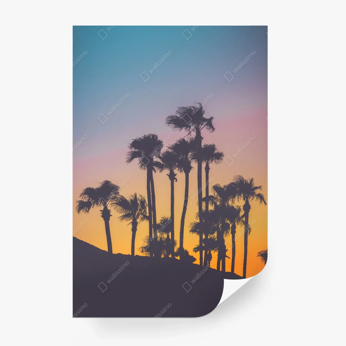 Papier peint crépuscule tropical aux palmiers – Wallnifity®