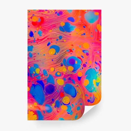 Papier peint marbrures ottomanes multicolores – Wallnifity®