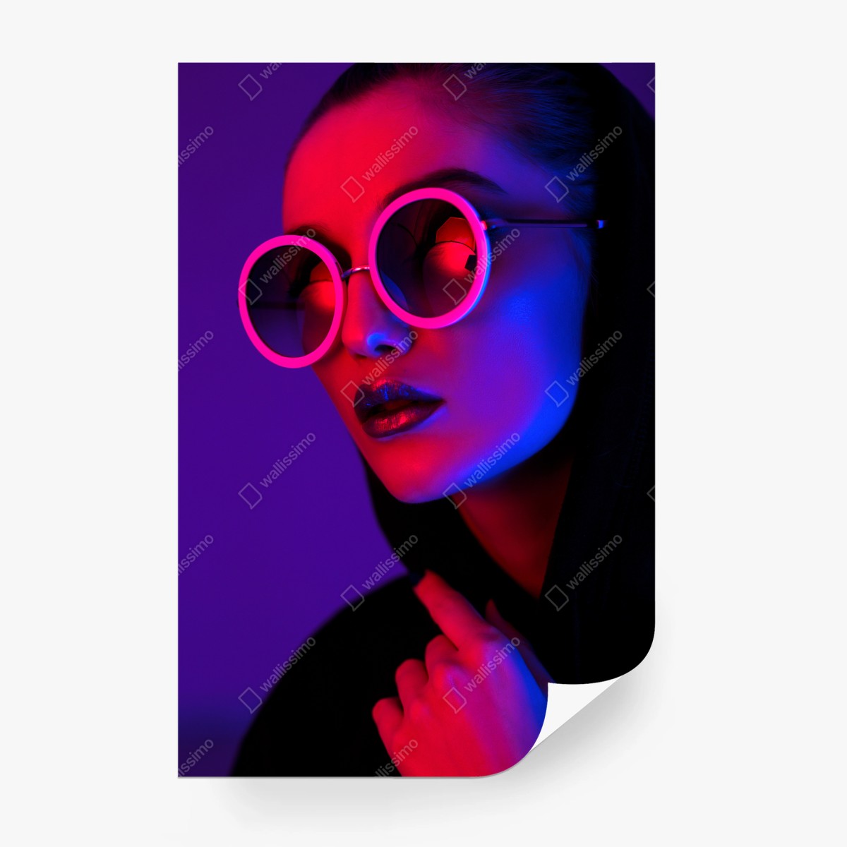 Papier peint portrait néon glamour et futuriste – Wallnifity®