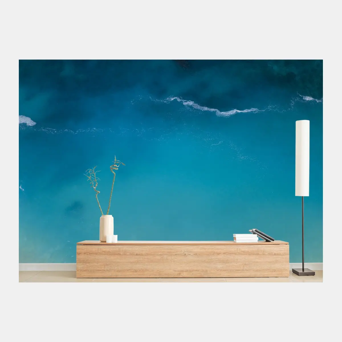Papier peint vue aérienne paradisiaque de Nusa Penida – Wallnifity®