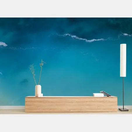 Papier peint vue aérienne paradisiaque de Nusa Penida – Wallnifity®