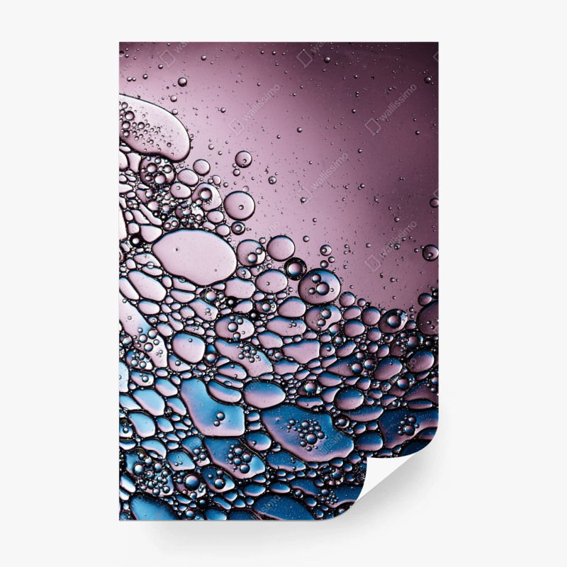 Papier peint danse de bulles violettes et bleues – Wallnifity®