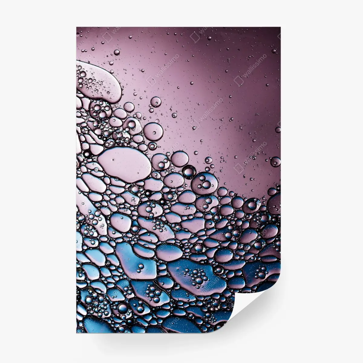 Papier peint danse de bulles violettes et bleues – Wallnifity®