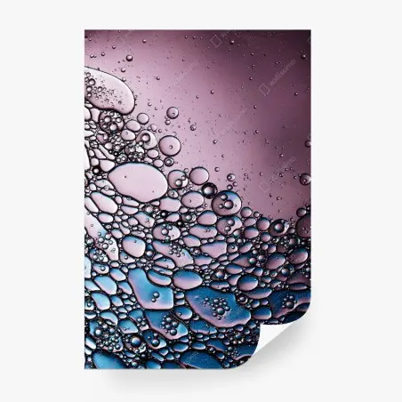 Papier peint danse de bulles violettes et bleues – Wallnifity®