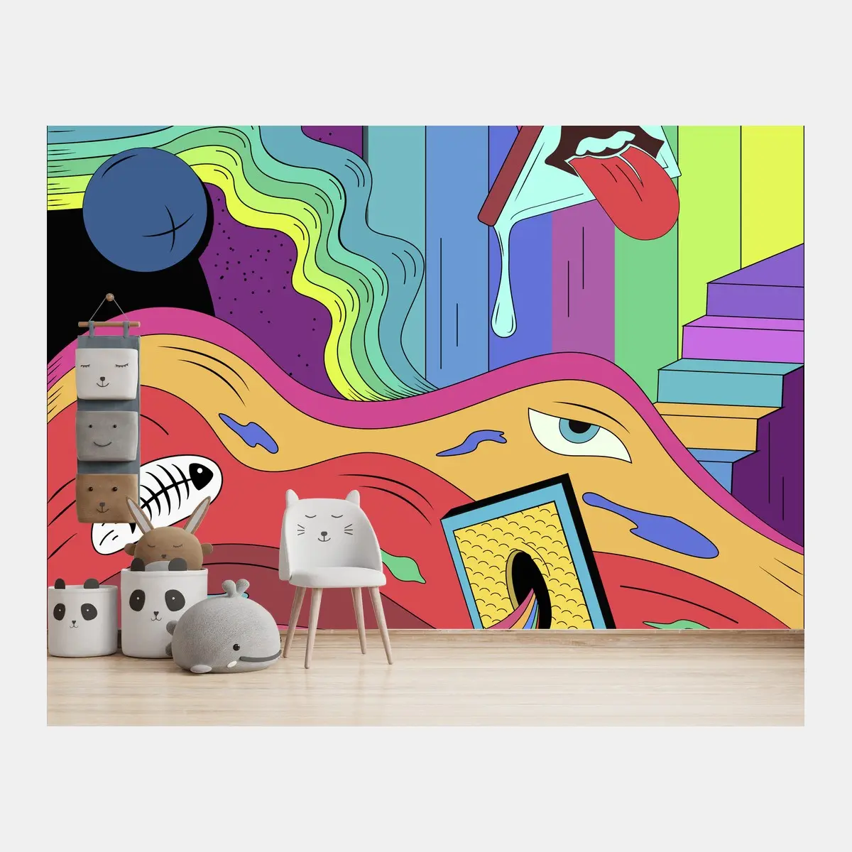 Papier peint rêve psychédélique en couleurs – Wallnifity®