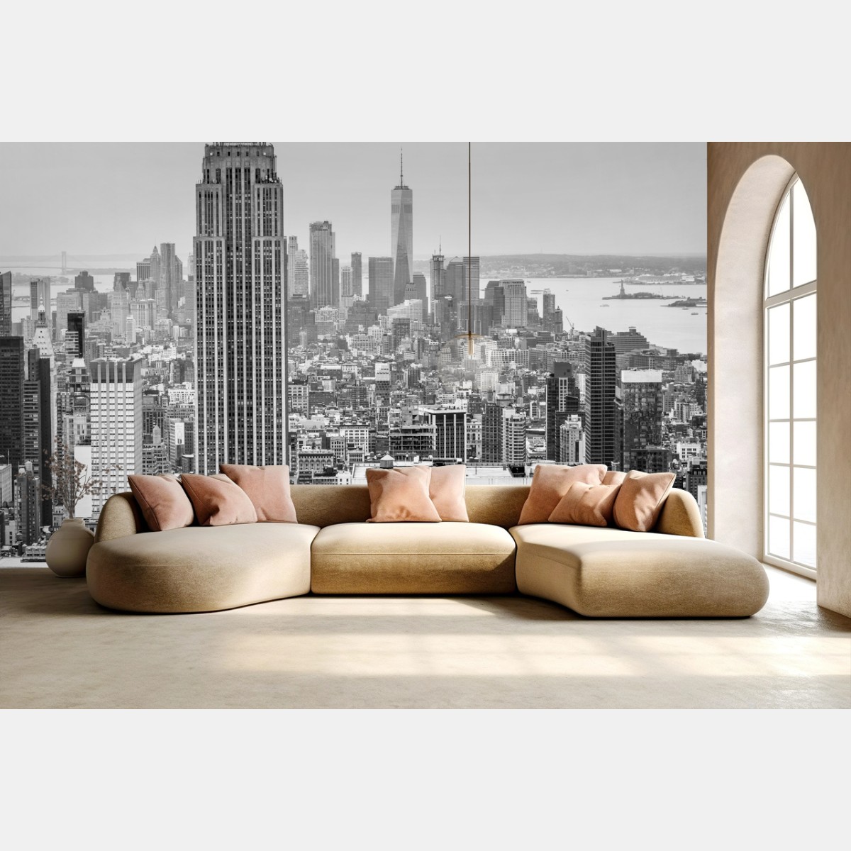 Papier peint horizon de New York dominé par l'Empire State Building – Wallnifity®
