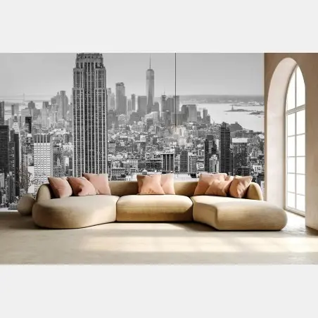 Papier peint horizon de New York dominé par l'Empire State Building – Wallnifity®