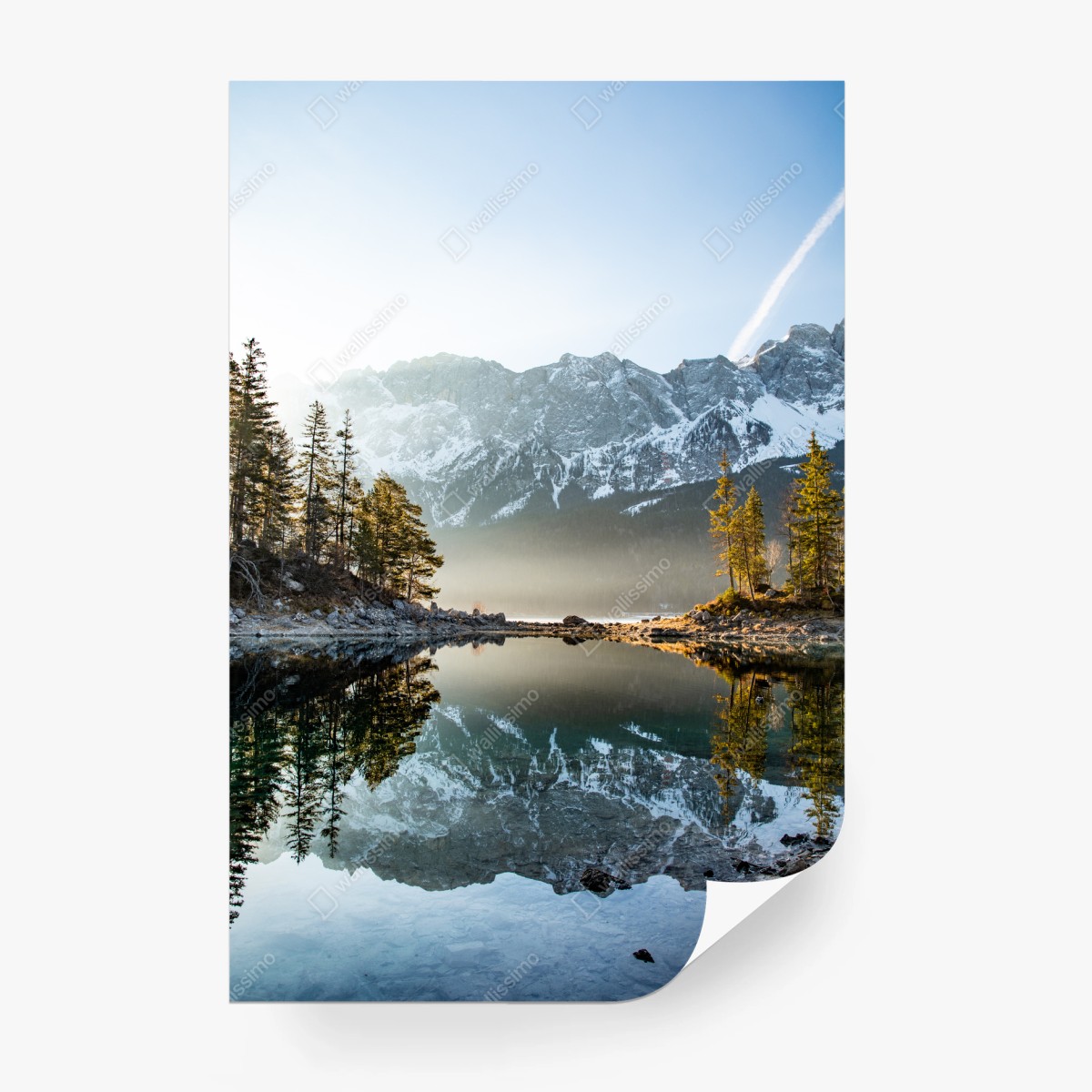 Papier peint reflet alpin au lever du soleil – Wallnifity®