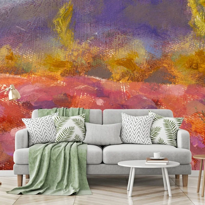 Papier peint champ de lavande impressionniste en Provence – Wallnifity®