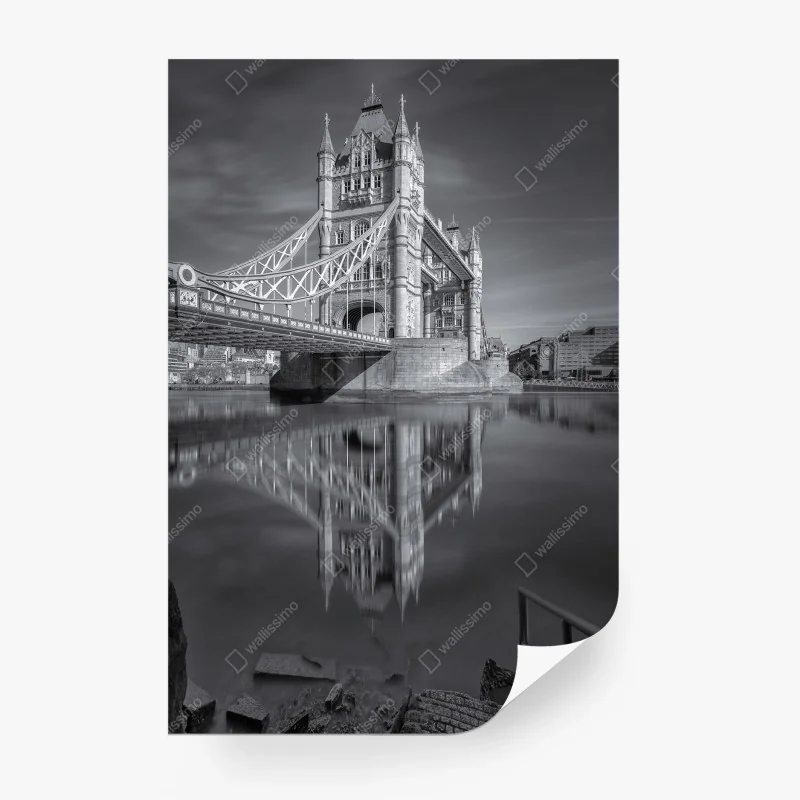 Papier peint reflet majestueux du pont de Londres – Wallnifity®