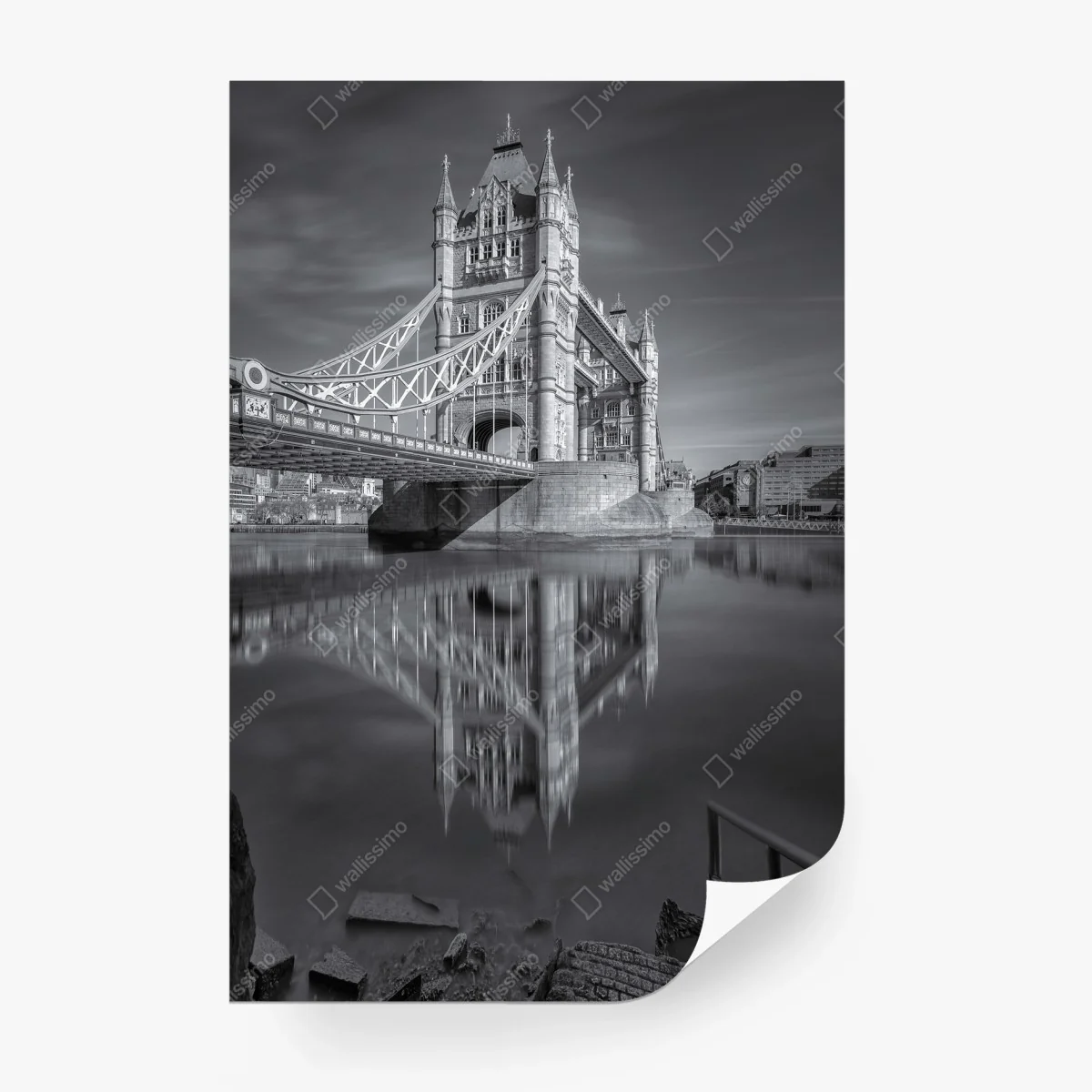 Papier peint reflet majestueux du pont de Londres – Wallnifity®