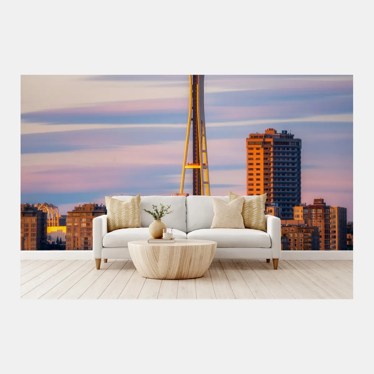 Papier peint vue emblématique de la Space Needle à Seattle – Wallnifity®